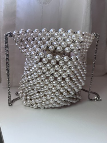Zara pearl bead crossbody - pearl,
