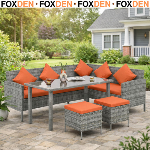 Seater rattan dining set - rattan,