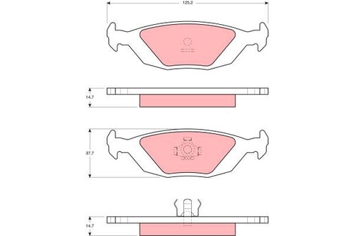 Brake pad set - brake, for