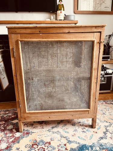 Small antique pine larder - small,