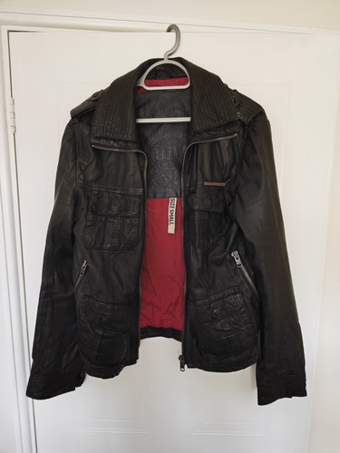 Superdry men leather jacket - men's,