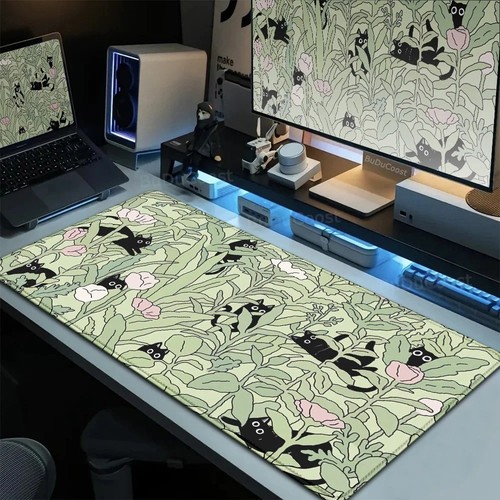 Anime cat cute flowers - cat,