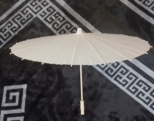 White paper parasol umbrella - white,