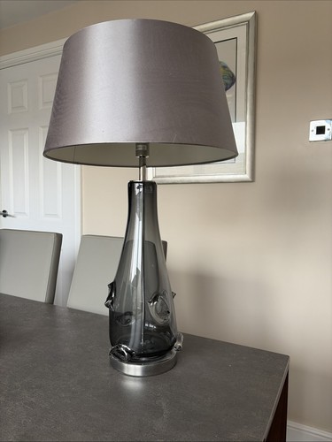 Table lamp bubbled glass base - lamp,