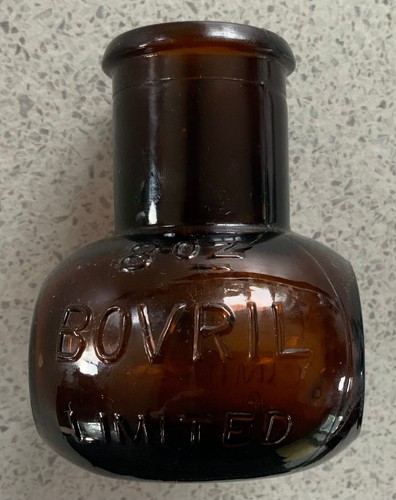 Vintage 8oz bovril bottle - bovril,