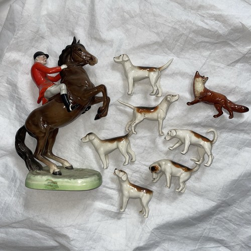 Beswick huntsman rearing horse - huntsman,