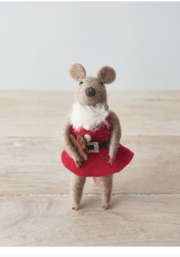 Mouse santa dress 11cm - dress, cute