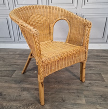 Vintage wicker tub chair - wicker,