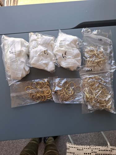 Brass curtain hooks roman - brass,