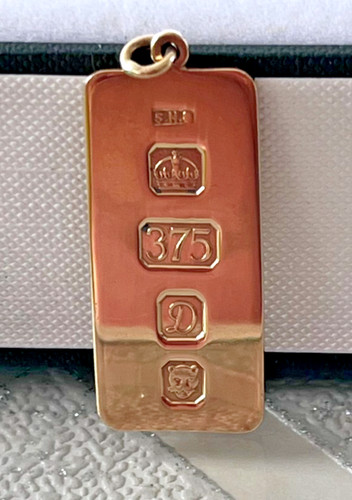9ct solid gold ingot - ingot, 9.5