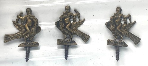 Vintage brass clock - finials,