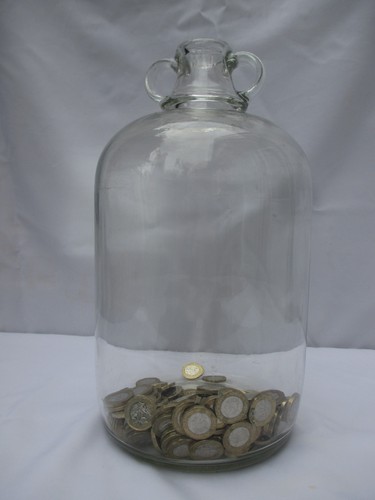 Large glass bottle - large, jar