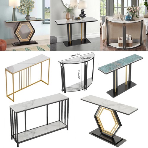 Streamlined marble console - marble,