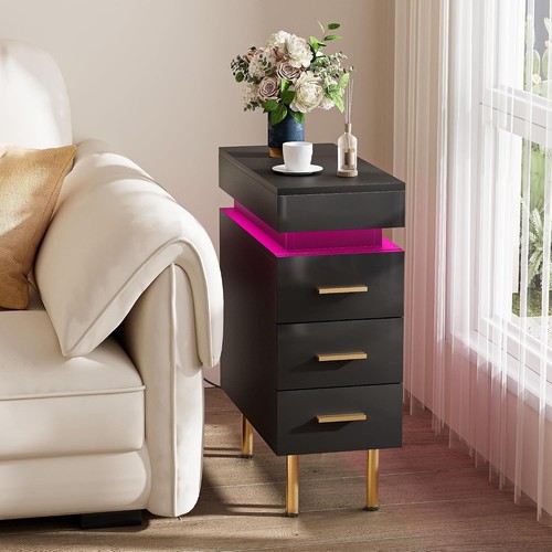 Bedside table with charging - with,