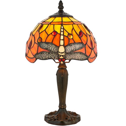 Tiffany glass table lamp - lamp, light