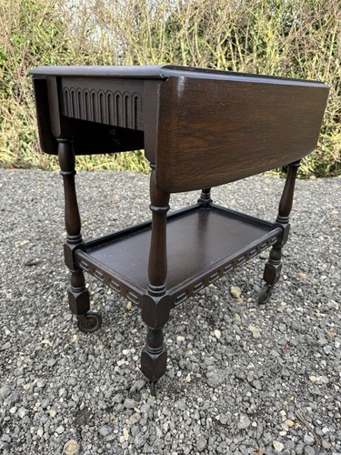 Vintage drop leaf tea trolley - drop,