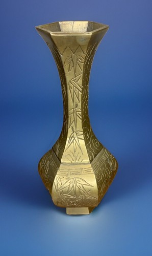 Chinese brass hexagon tulip - brass,