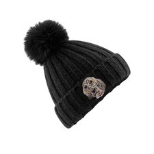 ENGLISH SETTER TRICOLOUR DOG POM POM BEANIE - EMBROIDERED ACRYLIC HAT, GIFT BOX
