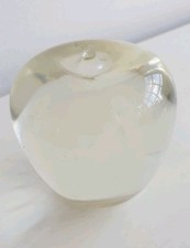 Apple paperweight  3" Clear