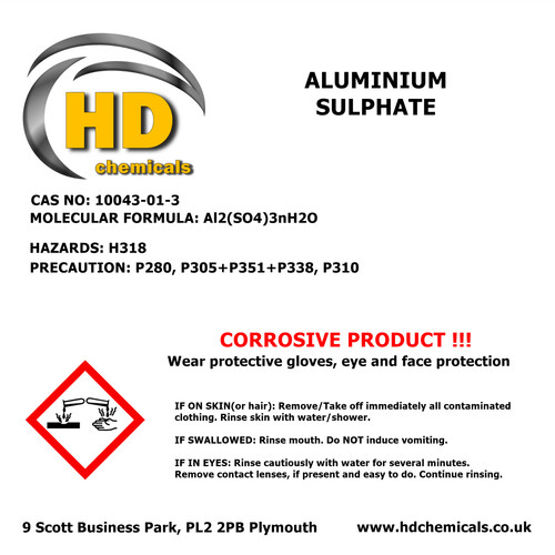 Aluminium sulphate powder - aluminium, 17%