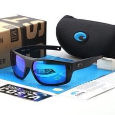 Costa Del Mar DIEGO Matte Black Frame/Blue Mirrored Polarized Lenses (580P)