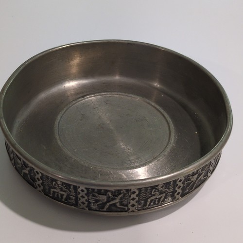 Norwegian pewter bowl with - norwegian,