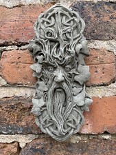 Christmas present Celtic man stone garden ornament beard greenman