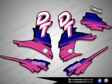 Yamaha DT DTR DT125R Graphics Kit Sticker Decal Set (1991) Black Model