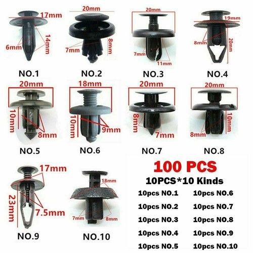 100x trunk screw rivets set - 100x,