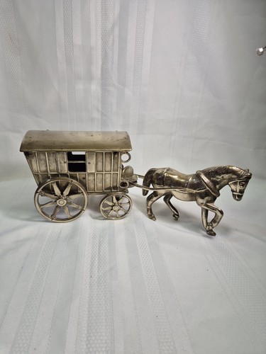 Vintage brass horse drawn - vintage,