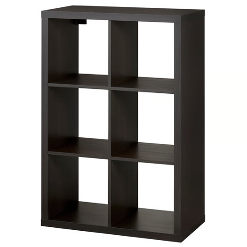Ikea kallax black brown shelf - kallax,