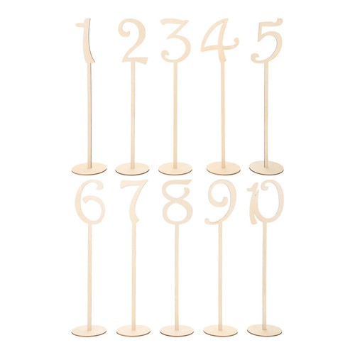 10pcs wedding table numbers - 10pcs,