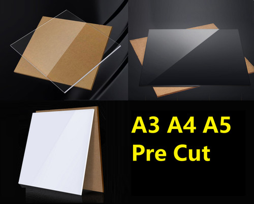 Black clear white acrylic - /,