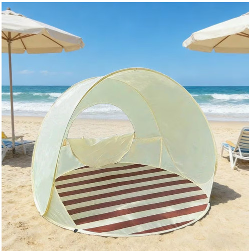 Person pop beach tent - person, up