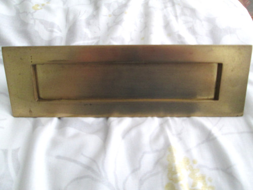 Vintage brass letter - a, box