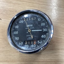 Smiths 120 mph Chronometric side Speedometer. Not working. For refurbishing. 