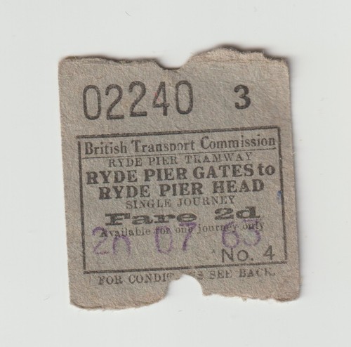 Railway ticket ryde pier - ryde,