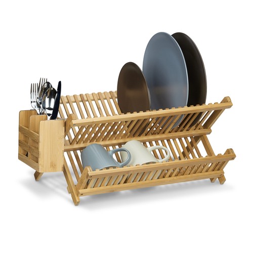 Draining rack bamboo - , dish