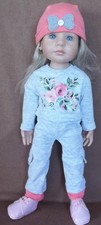 A 4 PIECE ROSE LEISURE  SET  FOR  36cm  GOTZ  LITTLE KIDZ DOLLS