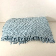 Vintage Candlewick Blue Throw
