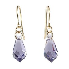 9ct Gold Tanzanite Earrings, Faceted Drop Gemstone Earrings, Gift Boxed