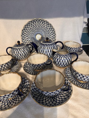 Vintage lomonosov ussr tea set - ussr,