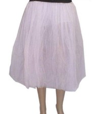 ROCK N ROLL TUTU SKIRT 50s LONG NET WHITE UNDERSKIRT SLIP IDEAL 80s Party FANCY