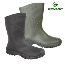Dunlop Dee Calf Short Half Length Quality PVC Rubber Wellington Boots Wellies 