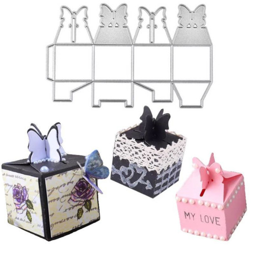Butterfly gift box square - butterfly,