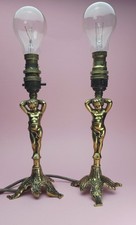 A Pair Of Brass Figural Cherub