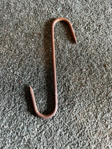Vintage rusty steel butchers - steel,
