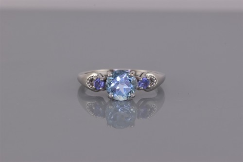 Sterling silver 8mm blue topaz - 8mm,