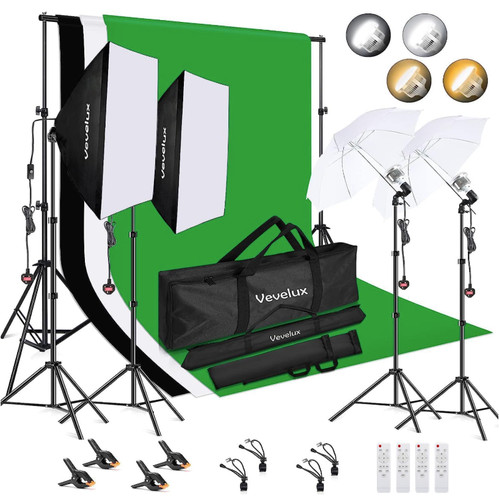 Photo studio lighting kit with - photo,