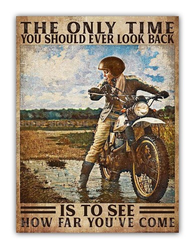 Retro motorcycle woman metal - retro,